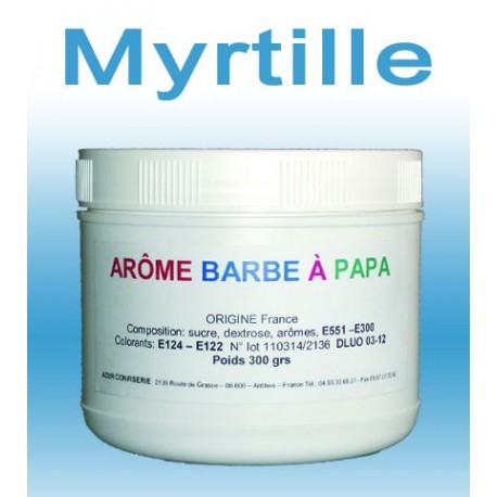 Arôme barbe à papa Myrtille 300 Grs