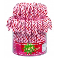 Candy canes rouge et blanc tubo de 72