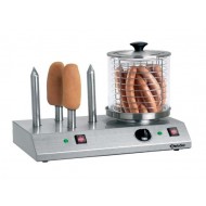 Appareil à hot-dogs électrique avec 4 plots chauffés 