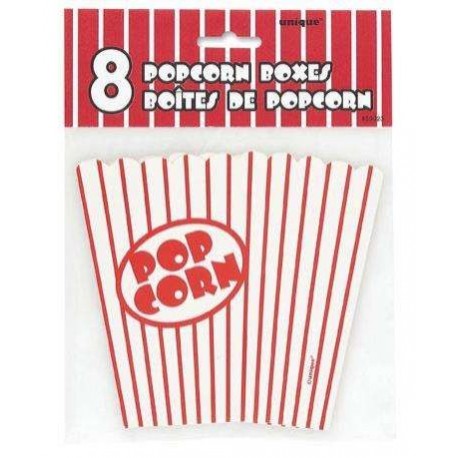 Gobelet Pop corn 65 cl X 8 rouge et blanc