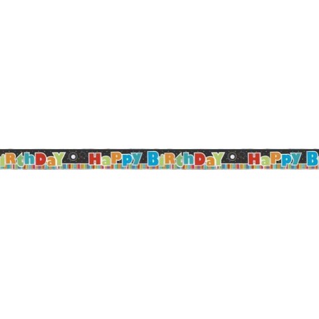 Birthday Stripes Foil Banner