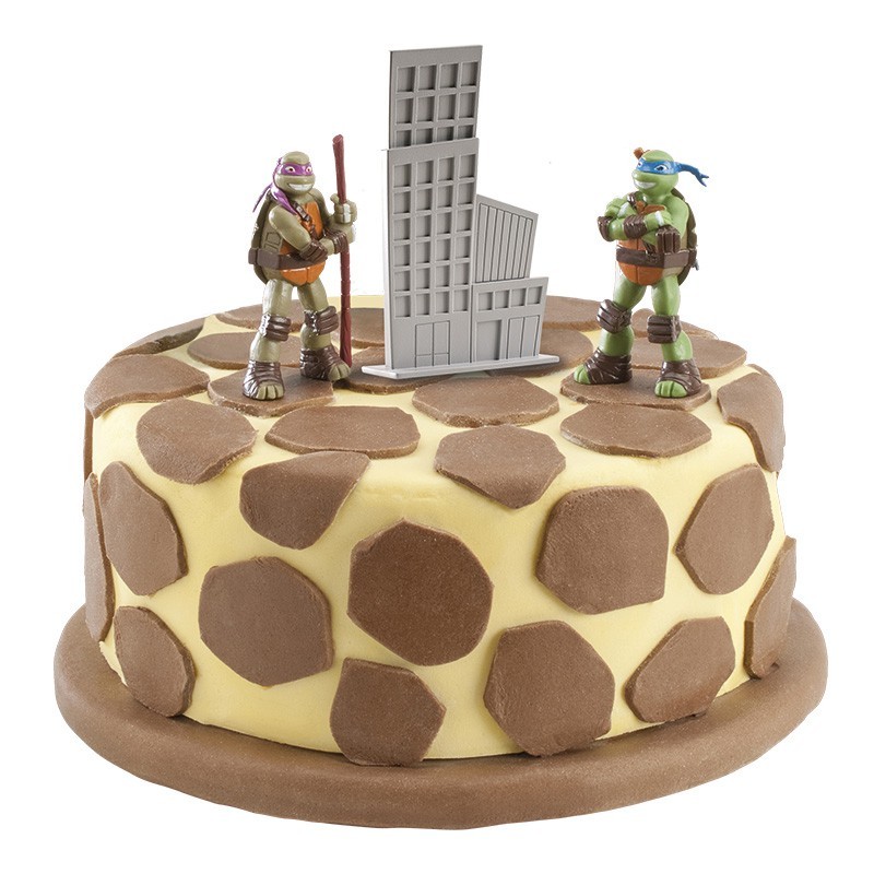 Kit De Decoration Tortue Ninja Pour Gateau Azur Confiserie