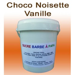 Sucre à barbe à papa Choco-Noisette-Vanille 800g