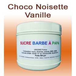 Sucre à barbe à papa Choco-Noisette-Vanille 500g