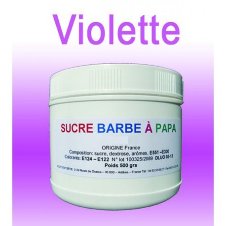 Sucre à barbe à papa Violette 500g