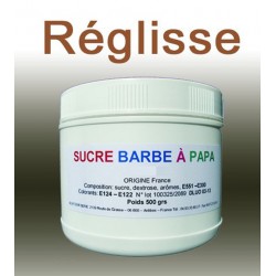 Sucre à barbe à papa Réglisse 500g