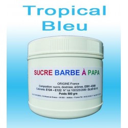 Tropischer Zuckerwattezucker blaues 500g (Tropical Bleu)