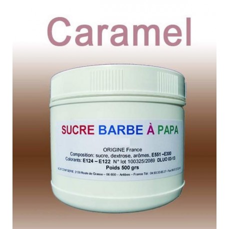 Sucre à barbe à papa Caramel 500g