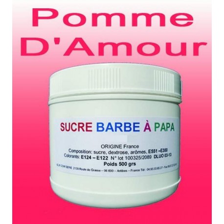 Sucre à barbe à papa Pomme d'Amour 500g