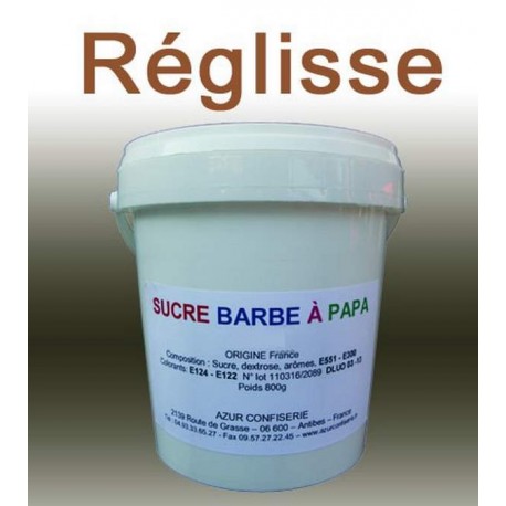 Sucre à barbe à papa Réglisse 1000g