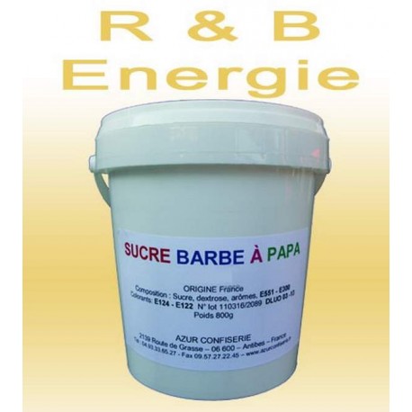 Sucre à barbe à papa R.Bull Energie 1000 g