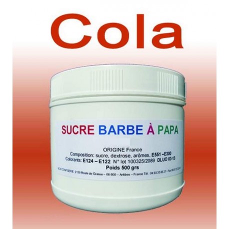 Sucre à barbe à papa Cola 500g