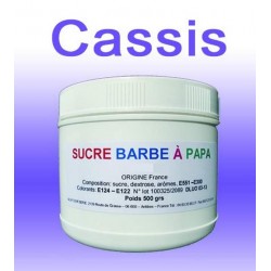 Sucre à barbe à papa Cassis 500g