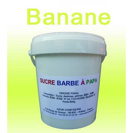 Sucre à barbe à papa Banane 1000 g