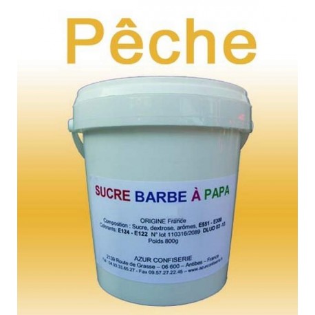 Sucre à barbe à papa Pêche 1000g