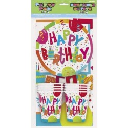 Pack Party pour 8 "Happy Birthday"