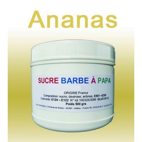 Sucre à barbe à papa Citron 500g