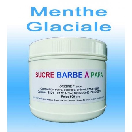 Sucre barbe à papa Menthe glaciale 500g