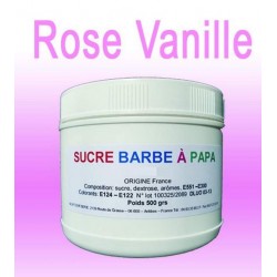 Sucre à barbe à papa Rose Vanille 500g