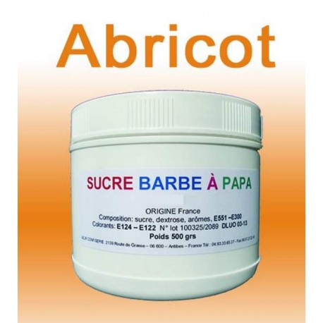 Sucre à barbe à papa Abricot 500g