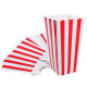 Gobelet pop corn 24 oz (71 cl) x 100 - 45 grs. Rouge et Blanc