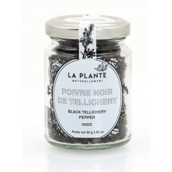 Poivre Noir de Tellechery Bio pot de 50 Grs
