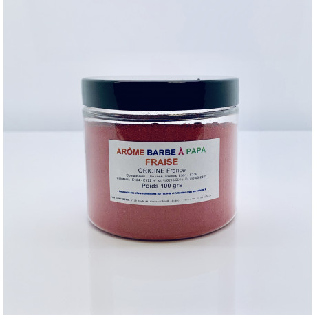 Arôme barbe à papa Fraise Pot 100 Grs