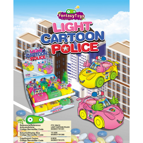 Light Cartoon Police Candy x 12 unités