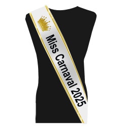 Echarpe Miss Carnaval 2026 avec Couronne