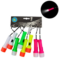 Lot 12 porte-clés lampe torche 9 cm