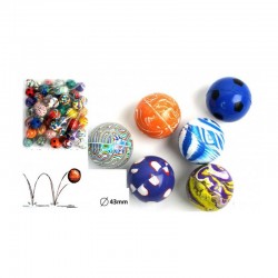 Balle super rebondissante 43 mm vendue par 48