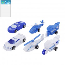 Véhicules police assortis 9 cm vendus par 48