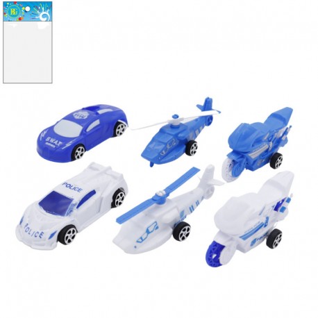 Véhicules police assortis 9 cm vendus par 48