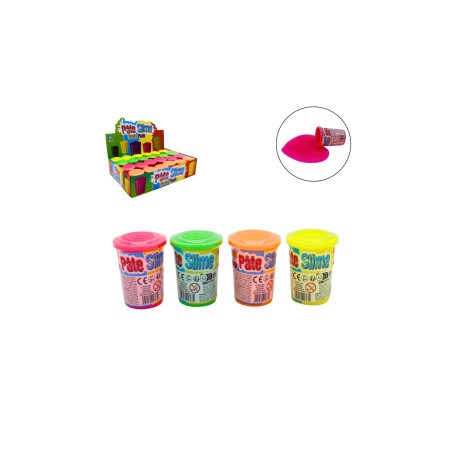 Baril pate slime fluo 80 grs vendu par 24