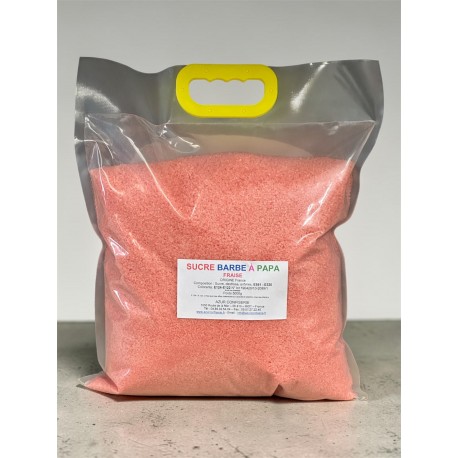 Sucre barbe à papa au choix Sachet ou Seau de 5 Kilos