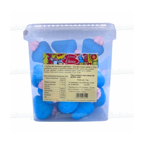 Fraise géante X 50 guimauve en tupper 1 kg