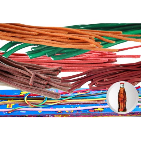 Cables Cola Acidulés - Luna-Park Cables 67 cm carton de 100 pièces