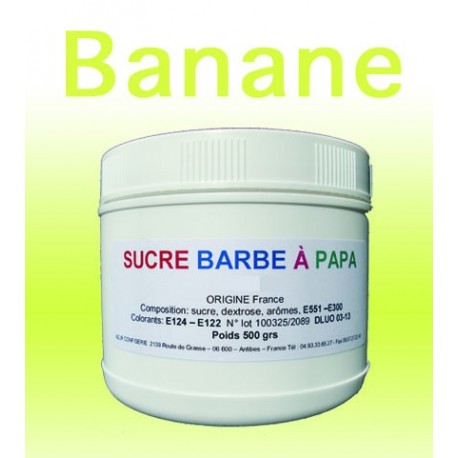 Sucre à barbe à papa Banane 500 g