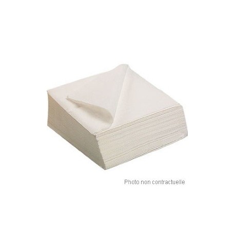 Serviettes 38 X 38 - 2 Plis x 50 pièces blanc